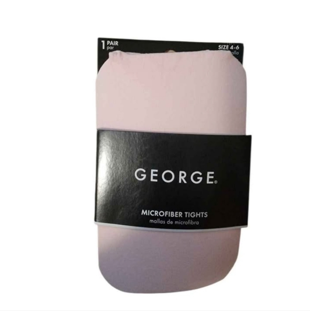 Dance Microfiber Tights Pink Size 4 6 NWT